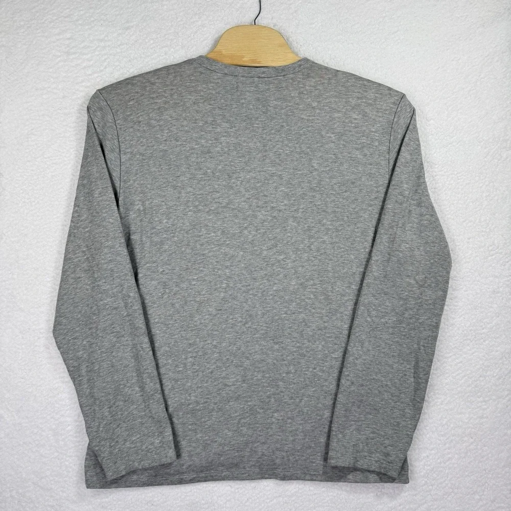 Banana Republic Shirt Mens L Gray Long Sleeve V Neck Sweatshirt  Classic Soft‎
